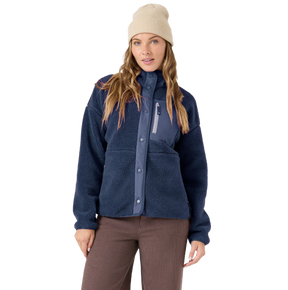 Roxy Axel Bonded Sherpa Jacket Mood Indigo