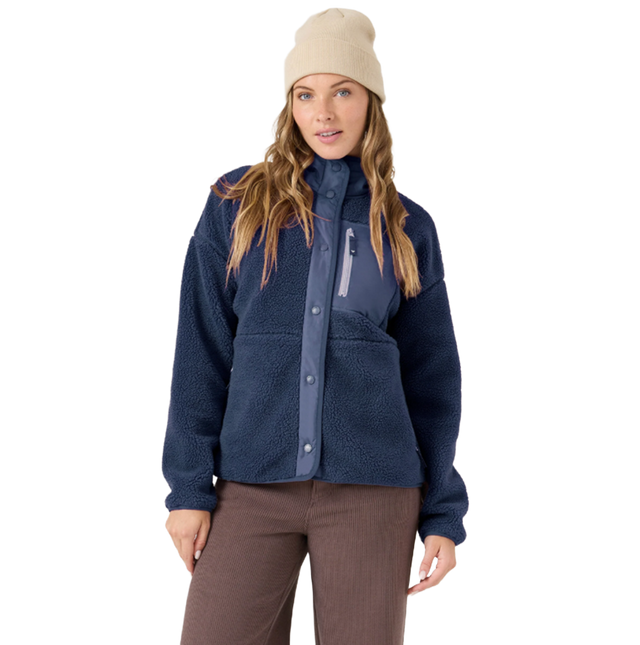 Roxy Axel Bonded Sherpa Jacket Mood Indigo
