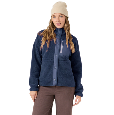 Roxy Axel Bonded Sherpa Jacket Mood Indigo S