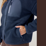 Roxy Axel Bonded Sherpa Jacket Mood Indigo