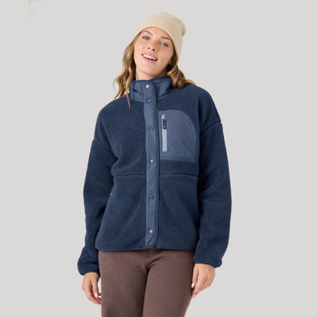 Roxy Axel Bonded Sherpa Jacket Mood Indigo