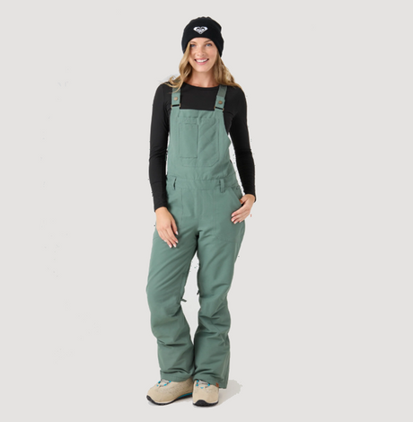Roxy RideOut Snow Bibs Duck Green