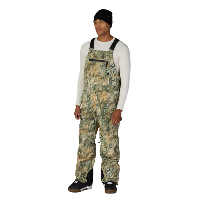 686 Hot Lap Insulated Bibs Khaki Grunge