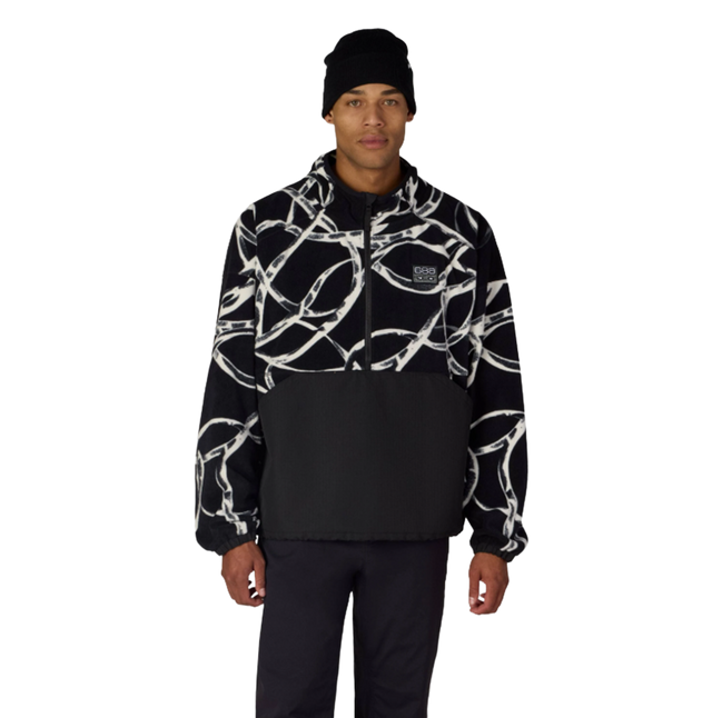 686 One Fleece Anorak Jacket Black Color Block