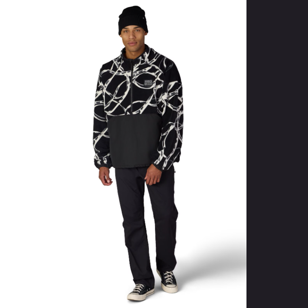 686 One Fleece Anorak Jacket Black Color Block