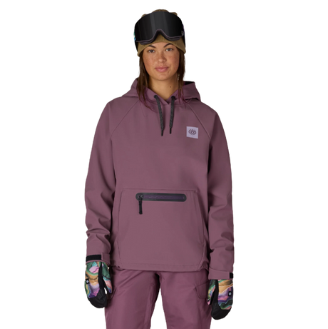 686 WaterProof Hoody Womens Black Plum L