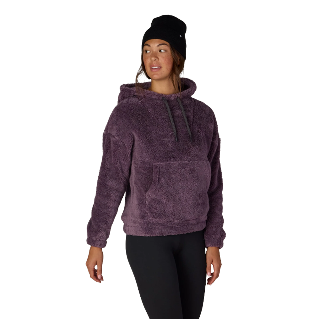 686 Sherpa Hoody Womens Black Plum S