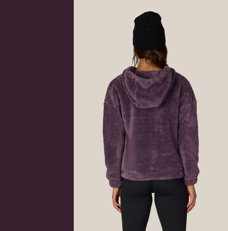 686 Sherpa Hoody Womens Black Plum