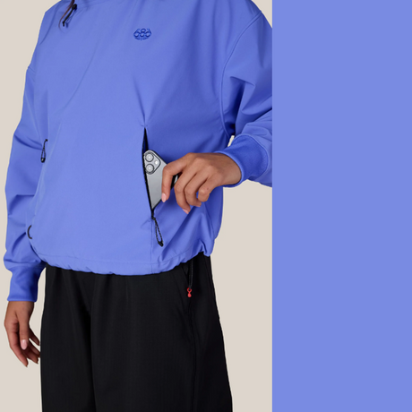 686 Waterproof Team Crop Hood Womens Blue