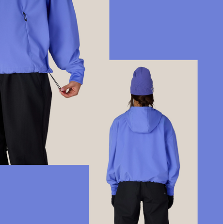 686 Waterproof Team Crop Hood Womens Blue