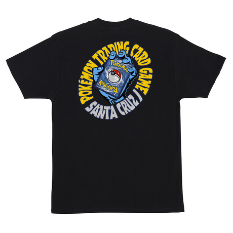 Santa Cruz Pokemon Hand Heavy Tshirt Black