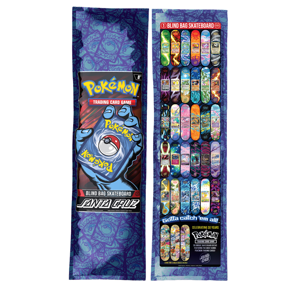 Santa Cruz Pokemon Blind Bag Skateboard Deck Assorted 8.0
