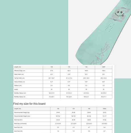 Bataleon Evil Teen Snowboard 2027 Light Blue 135