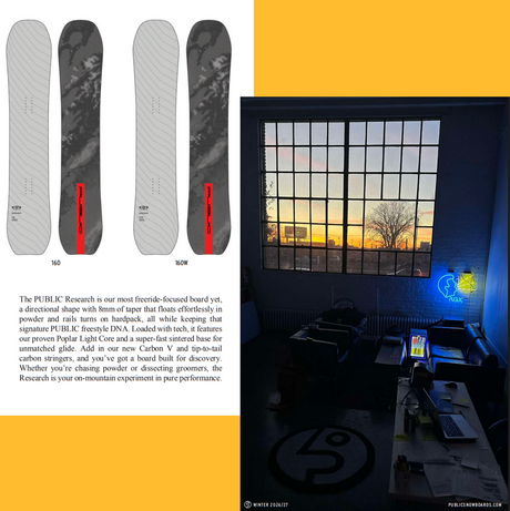 Public Research Snowboard 2027 Gray 157