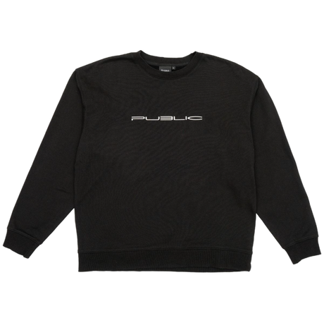Public Warp Crewneck Sweatshirt Black L