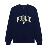 Public Collegiate Crewneck Sweatshirt Navy XL