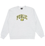 Public Collegiate Crewneck Sweatshirt Grey L