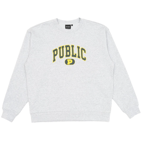 Public Collegiate Crewneck Sweatshirt Grey L