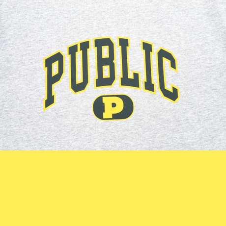 Public Collegiate Crewneck Sweatshirt Grey