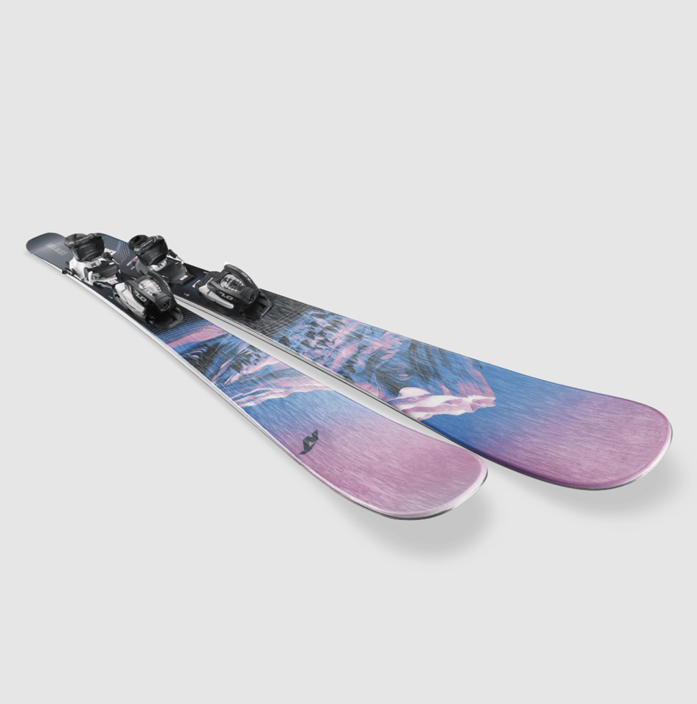 Nordica Santa Ana Jr 80s M7 Ski Combo Pink Blue 140