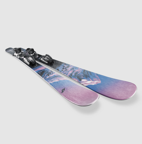 Nordica Santa Ana Jr 80s M7 Ski Combo Pink Blue 140