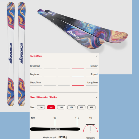 Nordica Unleashed 98ca Skis Blue 162