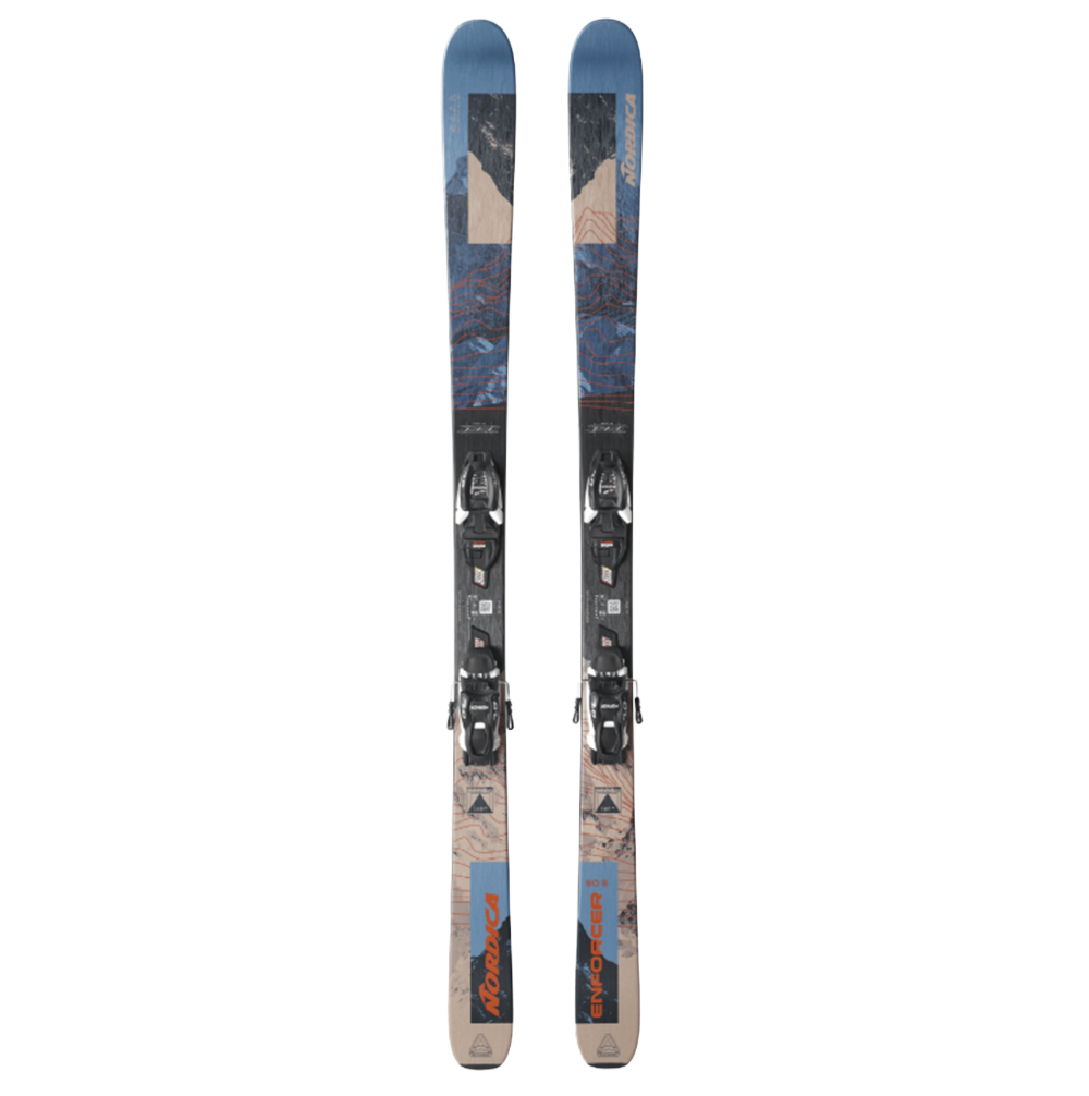 Nordica Enforcer JR 80s M7 Ski Combo Blue Grey 150