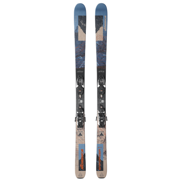 Nordica Enforcer JR 80s M7 Ski Combo Blue Grey 150