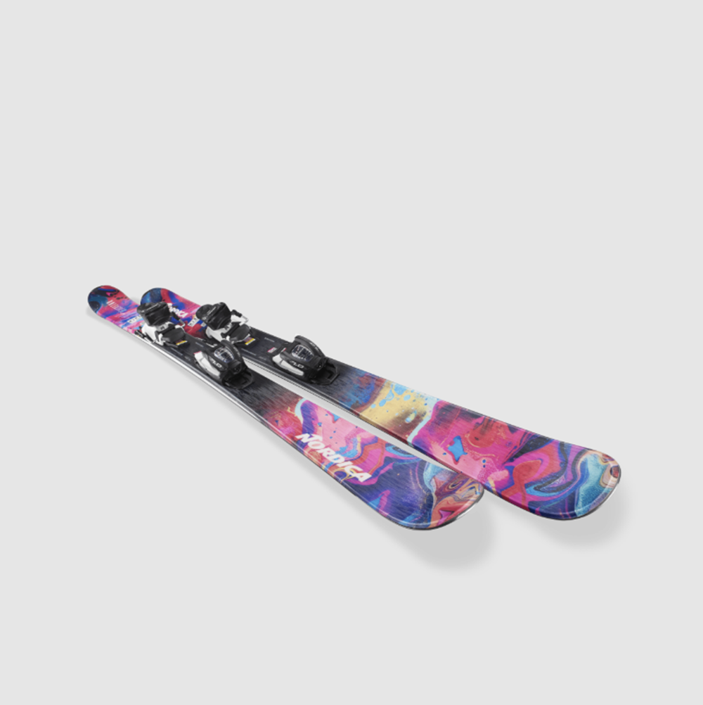 Nordica Unleashed Jr 70 Ski Combo Blue 128