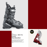 Nordica Speedmachine 3 100 Boa Ski Boots Grey Black White