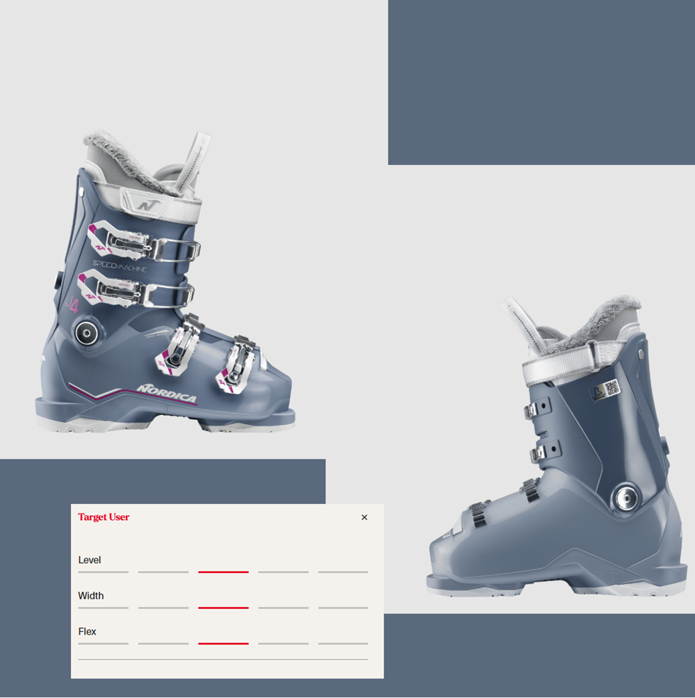 Nordica Speedmachine Jr Youth Ski Boots Blue