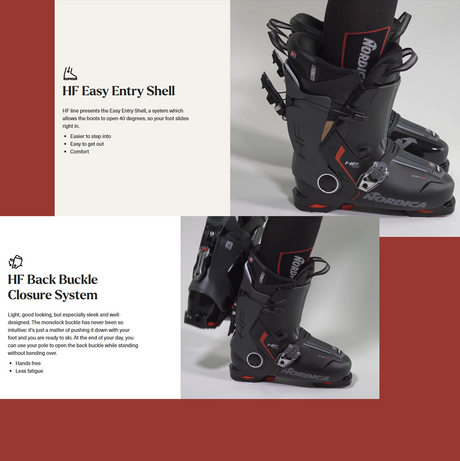 Nordica HF 110 GW Ski Boots Black Red