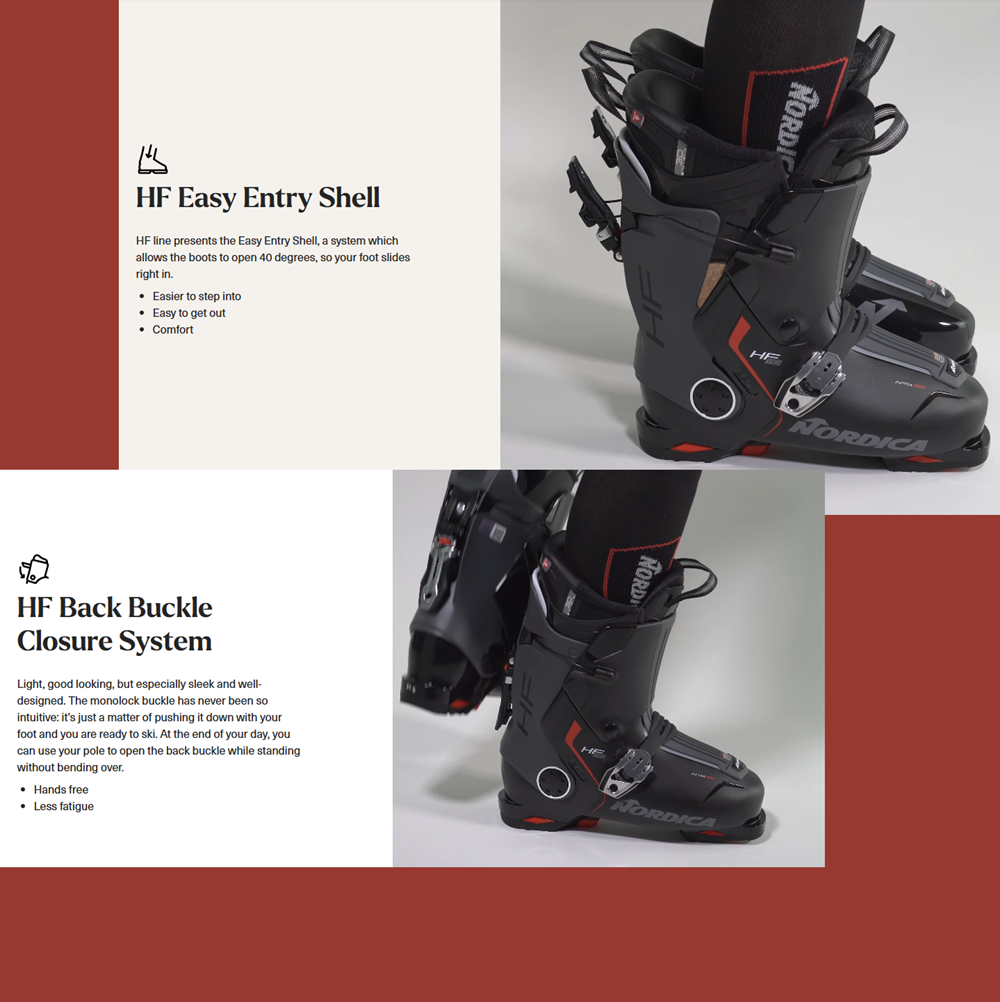 Nordica HFW 85 GW Womens Ski Boots Black Aqua