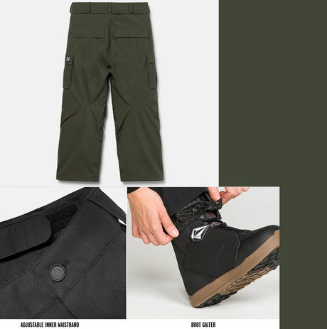 Volcom NWRK 20k Baggy Pants Dark Green