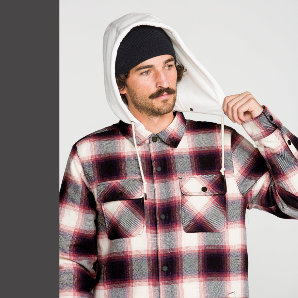 Volcom Enson Insulated Riding Flannel Blue XL