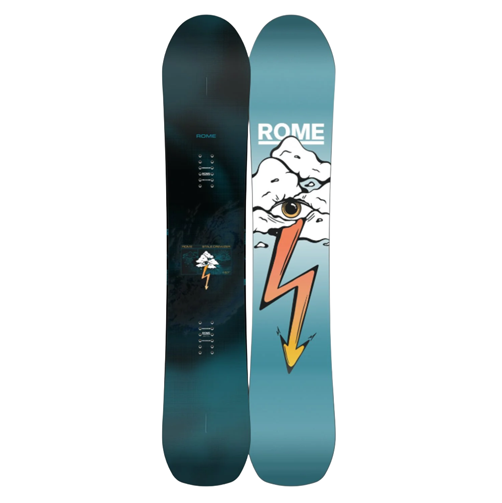 Rome Stale Crewzer Snowboard 2027 Black Blue 158 WIDE