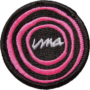 UMA  BULLSEYE PATCH 2" BLACK/PINK