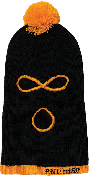 ANTI HERO POMSKI KNIT BALACLAVA BLACK/ORANGE