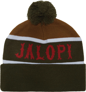 ANTI HERO ZAMBONY POM BEANIE OLIVE/GOLD/RED