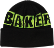 BAKER BRAND LOGO BEANIE BLACK/GRN