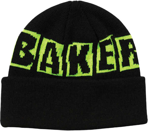 BAKER BRAND LOGO BEANIE BLACK/GRN