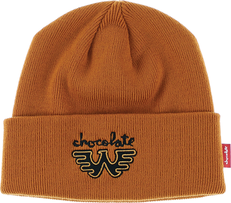 CHOCOLATE WAYLON W TIGHT CUFF BEANIE ORANGE