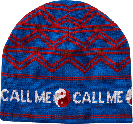 CALL ME 917 SNOWFLAKE BEANIE BLUE