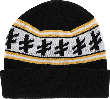 DEATHWISH GANG LOGO BEANIE BLK/YLW