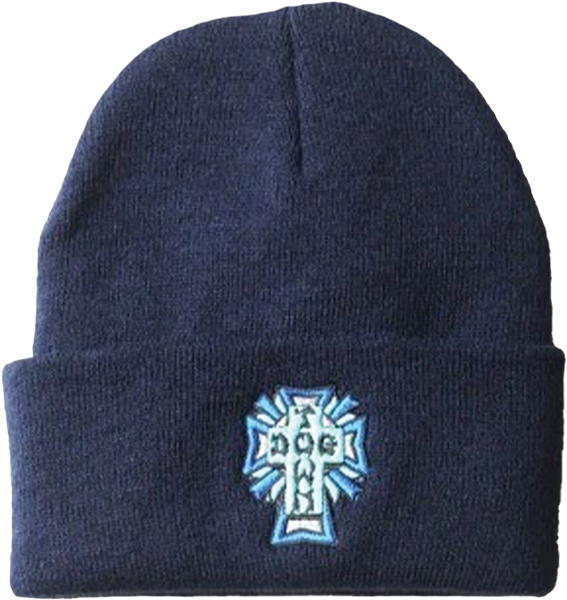DOGTOWN CROSS LOGO BEANIE NAVY/BLUE CROSS