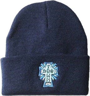 DOGTOWN CROSS LOGO BEANIE NAVY/BLUE CROSS