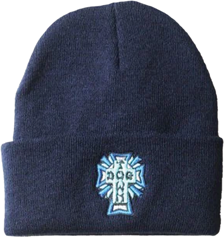 DOGTOWN CROSS LOGO BEANIE NAVY/BLUE CROSS