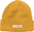 GIRL LETTERPRESS BEANIE GOLD