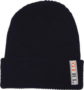 GIRL SERIF CABLE BEANIE NAVY