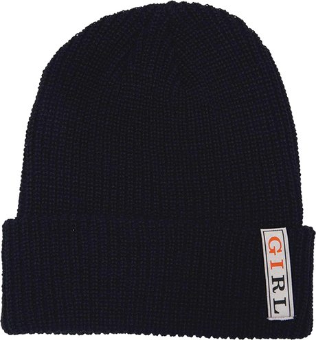 GIRL SERIF CABLE BEANIE NAVY